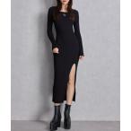 ワンピース GGプレート long sleeve LONGニットワンピース