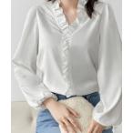 ブラウス シャツ フロントフリルパ