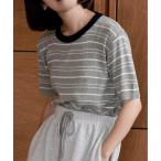 ショッピング半袖 tシャツ random border rafu tops / ランダムボーダーラフトップス レディース
