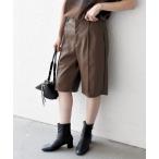 パンツ SHIPS any: センター ピンタックライン ハーフパンツ レディース