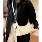 ショッピングエナメルバッグ ハンドバッグ 「2種類のショルダーストラップ入り」2WAY エナメルタッチサイドポケットボストンバッグ/ショルダーバッグ