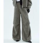 ショッピングツイード パンツ Tweed volume tuck wide pants / ツイードボリュームワイドパンツ メンズ レディース