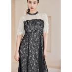 ドレス フラワーレースノットデザインドレス パーティードレス オケージョンドレス 結婚式 二次会 同窓会 成人式 お呼ばれワンピース