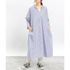 「GLOBAL WORK Smile Seed Store」 長袖ワンピース LARGE ブルー系その他5 レディース