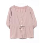 [RAY CASSIN] короткий рукав блуза M бежевый женский 