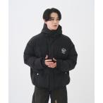 ダウンジャケット ダウン ボリューム中綿フードスタンドネックブルゾン メンズ