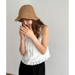 「CANAL JEAN」 ストローハット ONE SIZE ベージュ レディース