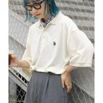 [U.S. POLO ASSN.] рубашка-поло с коротким рукавом MEDIUM "теплый" белый мужской 