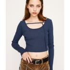 tシャツ 2WAY CUT RIB TOPS ツーウェイ カットリブ トップス 秋服 レディース