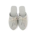 ショッピングルームシューズ スリッパ サテンレースアップ ルームシューズ ミント