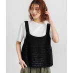 tシャツ ニットビスチェ×Tシャツセット レディース