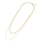 ショッピングネックリング ネックレス リングチェーン 2連 ネックレス レディース