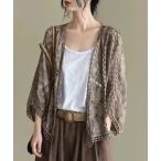 カーディガン レースショート丈カ