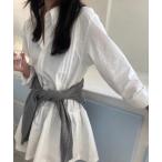 シャツワンピース シャツ切り替え