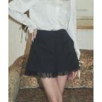 パンツ 裾チュールショートパンツ レディース