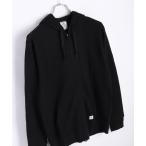 パーカー JEMORGAN / ジェーイーモーガン ワッフル生地 無地 長袖 フルジップパーカー 薄手 メンズ レディース