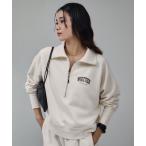 トレーナー スウェット 「WEB限定」ビンテージライクハーフジップスウェット「セットアップ対応」 レディース
