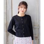 ショッピングリボン カーディガン リボンボタンラメニットカーディガン レディース