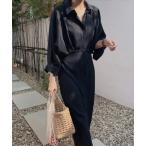 シャツワンピース ドルマンシャツ