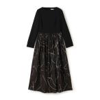 ショッピングコンビ ワンピース コードステッチプリント コンビコクーンワンピース