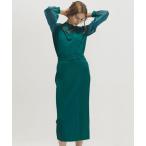 スカート ベルト付き総針ニットタイトスカート