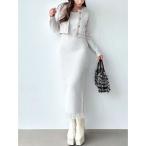 ショッピングワンピース ワンピース フリンジニットワンピース「セットアップ着用可能」