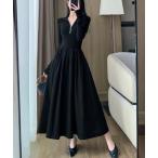 ワンピース ハーフジップフレアワ