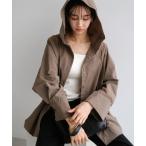 ショッピングアンドミー ブラウス シャツ 「新色追加」ナイロンフーディシャツ レディース