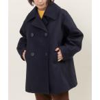 ピーコート pコート ハードメルトン ルーズPコート レディース