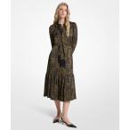 ショッピングマイケル ワンピース フリンジ タイ ミディドレス