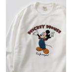 トレーナー スウェット 「71」「Disney/ディズニー」ミッキーマウス/ベイマックス アップリケ & 刺繍デザイン 裏起毛 スウェット レディース