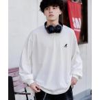 tシャツ KANGOL カンゴール 別注コラボオーバーサイズワンポイントロゴ刺繍長袖Tシャツ メンズ レディース