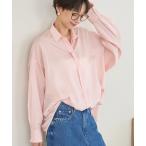 ショッピングストライプ ブラウス シャツ バックドレープストライプシャツ レディース