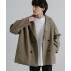 「Rocky Monroe」 ピーコート L グレイッシュベージュ メンズ