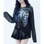 tシャツ 「REFLEM/レフレム」タンク付きシアーメッシュL/S Tee/ロングスリーブカットソー レディース メンズ