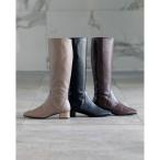 「HIMIKO」 ロングブーツ 23.0cm グレー レディース