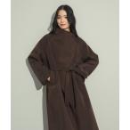トレンチコート コート ドレープスプリングロングコート レディース