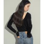 tシャツ シアーベロアバックシャントップス レディース