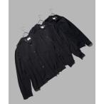 ショッピングコーデュロイ シャツ TOWNCRAFT / タウンクラフト 50S BLACK LOOP COLLAR SHIRT オープンカラー ループカラー シャツ レーヨン