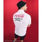 ポロシャツ 「Coca-Cola」バックプリント メンズポロシャツ メンズ