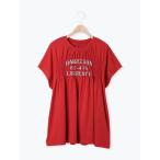 tシャツ 「接触冷感」シャーリングロゴプリントTシャツ レディース