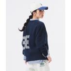 ニット セーター ビッグ ロゴ クルー 