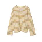 tシャツ ロゴプリントボーダーカットソー レディース