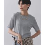 tシャツ ラメリブカットソー「洗濯機洗い可」 レディース