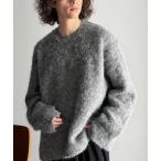 セーター ニット 「Classical Origin」「深みのある1着。」ミックスシャギー素材オーバーサイズクルーネックセーター／Mixed Shag