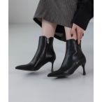 ブーツ 「S-LLサイズ展開・美脚効果あり」ポインテッド7.5cmヒールショートブーツ BZ23847 レディース