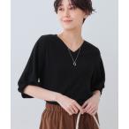 tシャツ 「洗える」タックデザインスリーブ ジャージトップス レディース