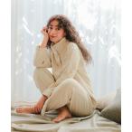 パジャマ ルームウェア 「着る保湿クリーム」ソフトキルト2WAYネックパジャマ レディース