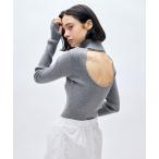 ショッピングタートル ニット セーター バックオープンタートルボディースーツ レディース