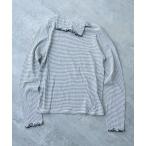 ショッピングボーダー tシャツ ボーダー ハイネック プルオーバー レディース